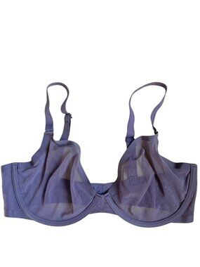 CUUP The Plunge Mesh Bra (Purple) - 36E